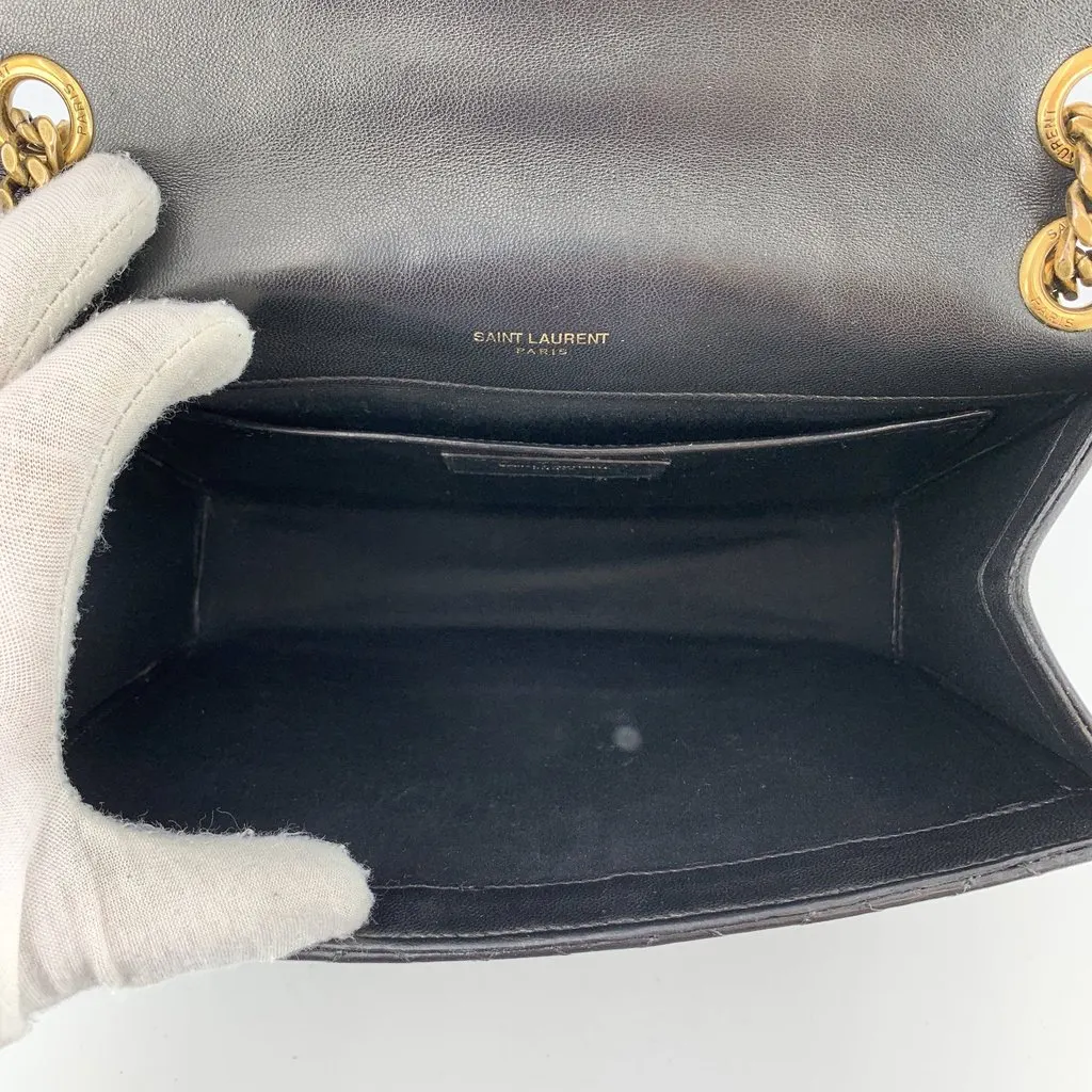 Saint Laurent Shoulder Bag Envelope Black Leather Good - Box View