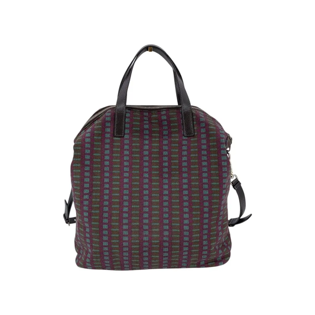 Prada Tote Bag Vintage Tote Brown Canvas Good - Inside View