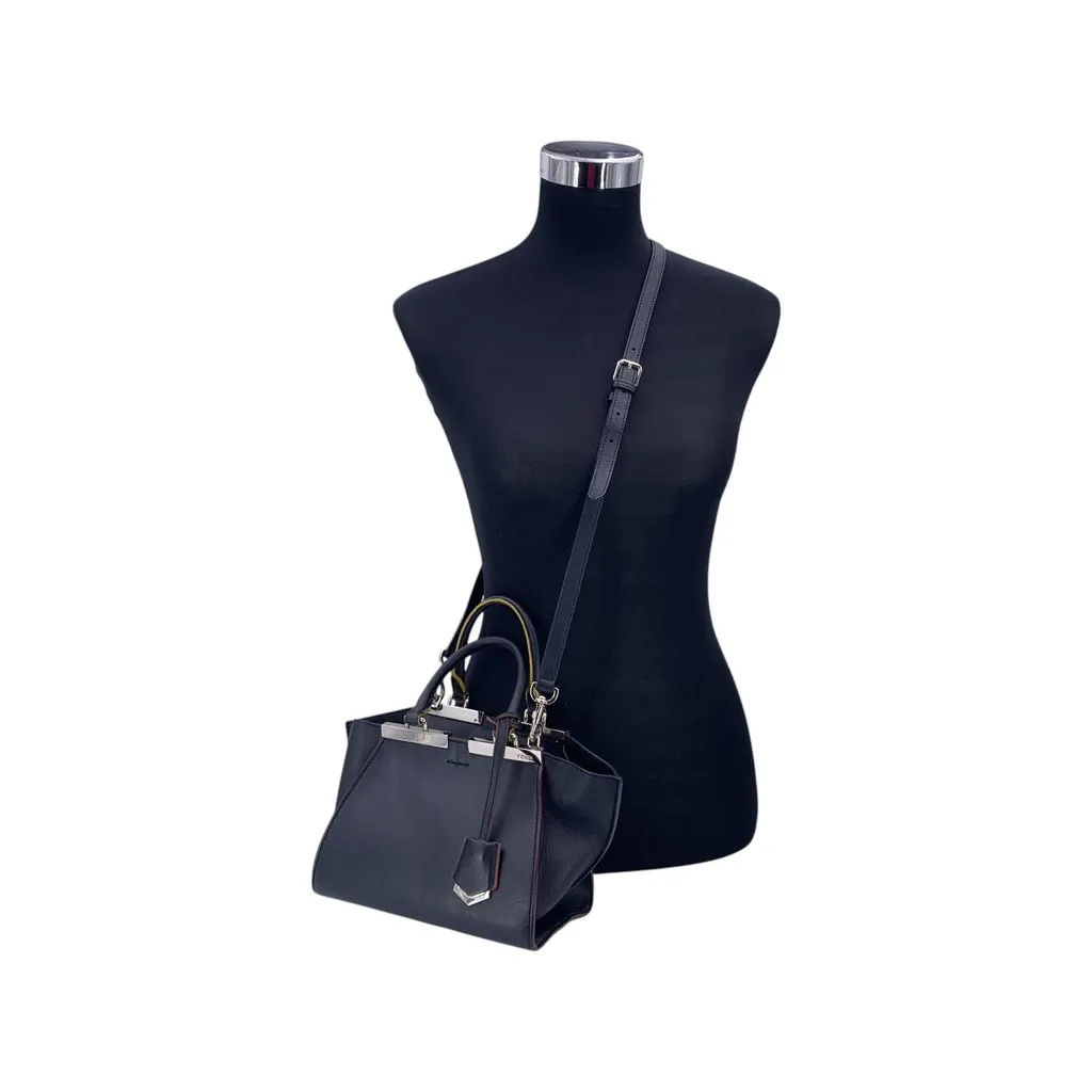 Fendi Handbag 2Jours Navy Leather Good - Back View