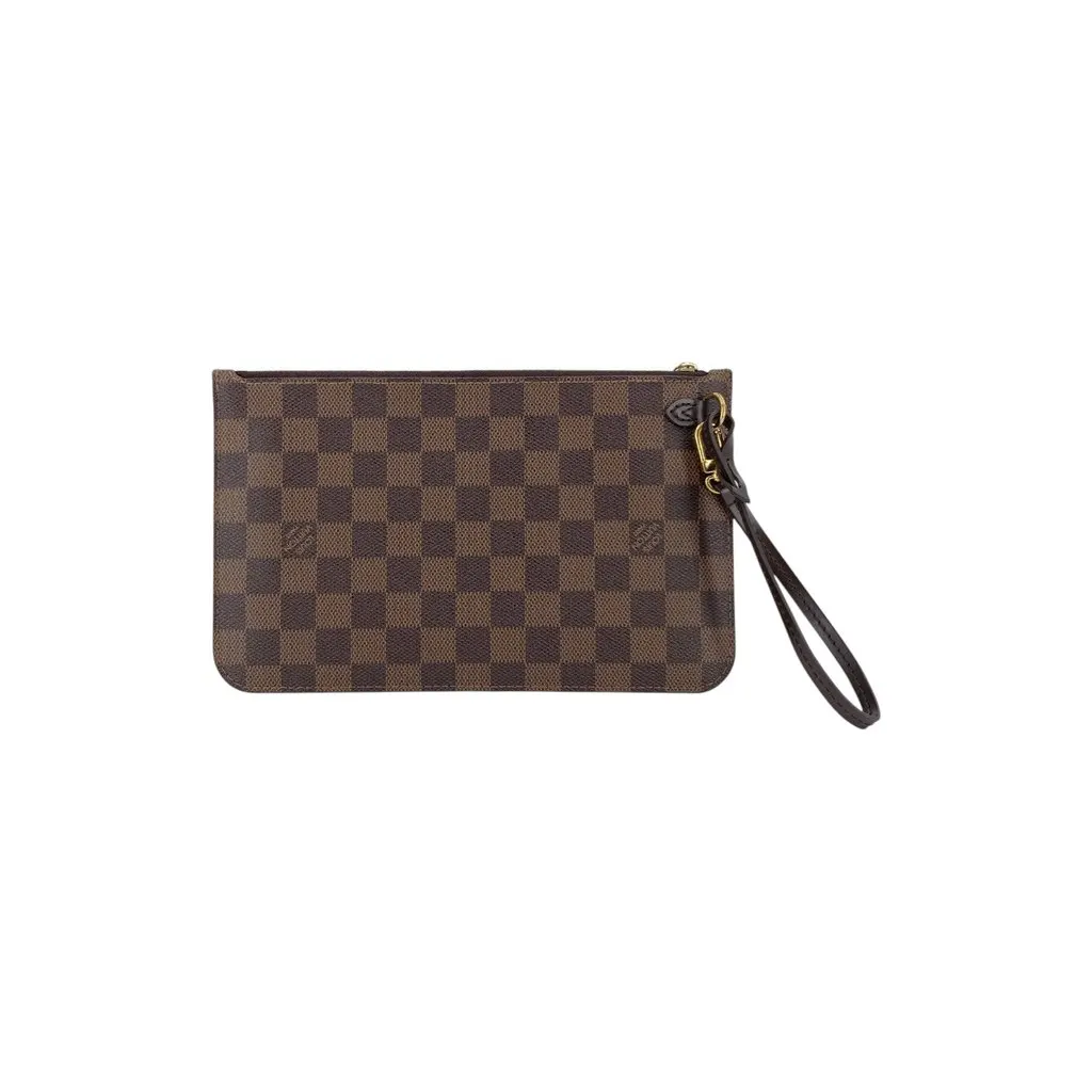 Louis Vuitton Clutch Bag Neverfull Brown Canvas Good - Inside View
