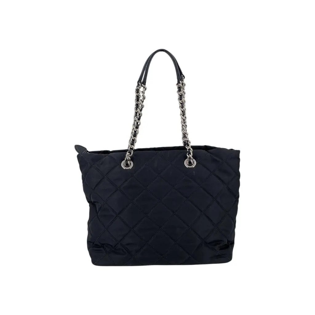 Prada Tote Bag Vintage Tessuto Black Polyamide Good - Inside View