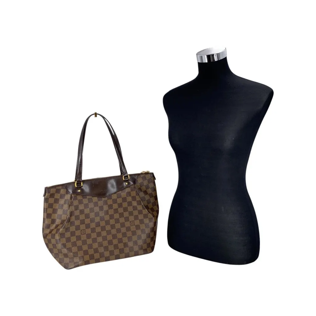 Louis Vuitton Tote Bag Westminster Brown Canvas Good - Back View