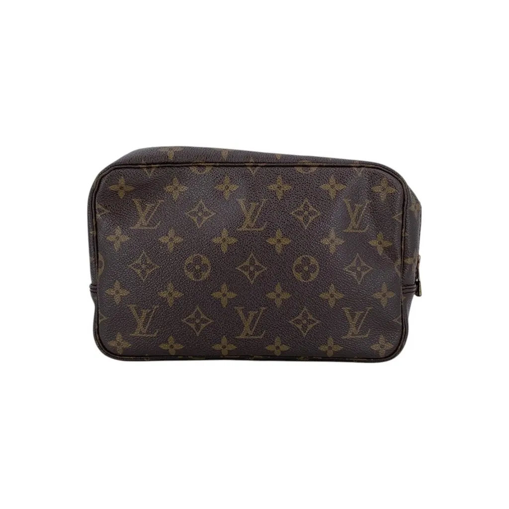 Louis Vuitton Clutch Bag Vintage Trousse de Toilette Brown Canvas Good - Inside View