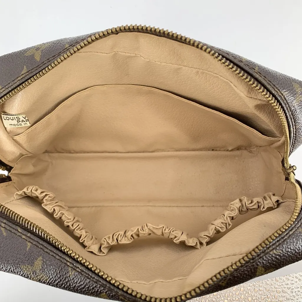 Louis Vuitton Clutch Bag Vintage Trousse de Toilette Brown Canvas Good - Box View
