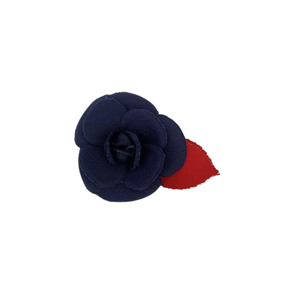 Chanel Brooch Navy Good - Front View