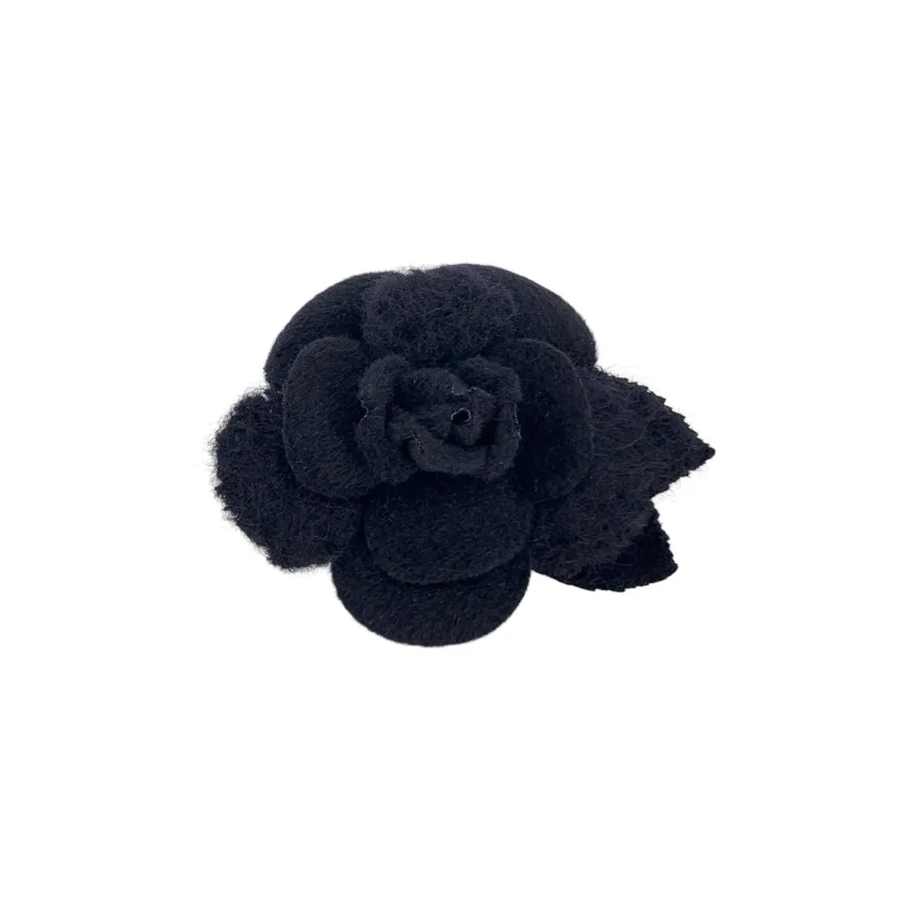 Chanel Brooch Camel Wool Good - Front View