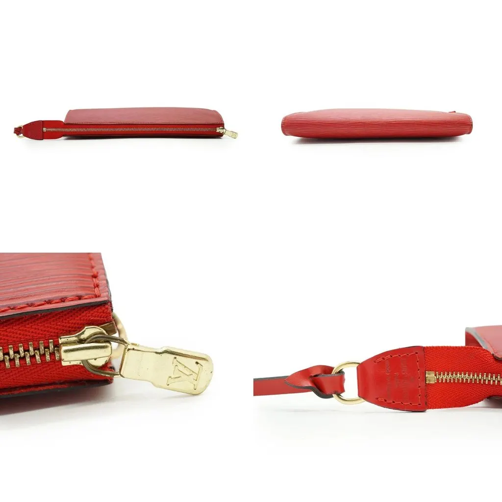 Louis Vuitton Handbag Vintage Pochette Accessoire Red Leather Good - Box View