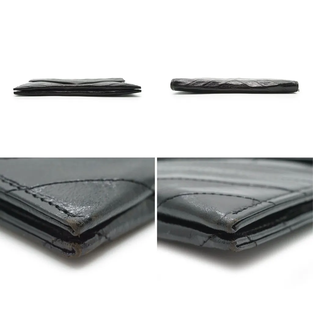 Saint Laurent Clutch Bag Vintage Envelope Black Leather Good - Inside View