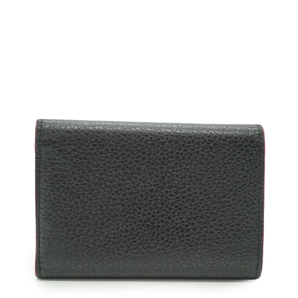 Louis Vuitton Wallet Black Leather Good - Back View