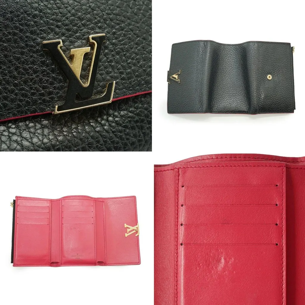 Louis Vuitton Wallet Black Leather Good - Box View