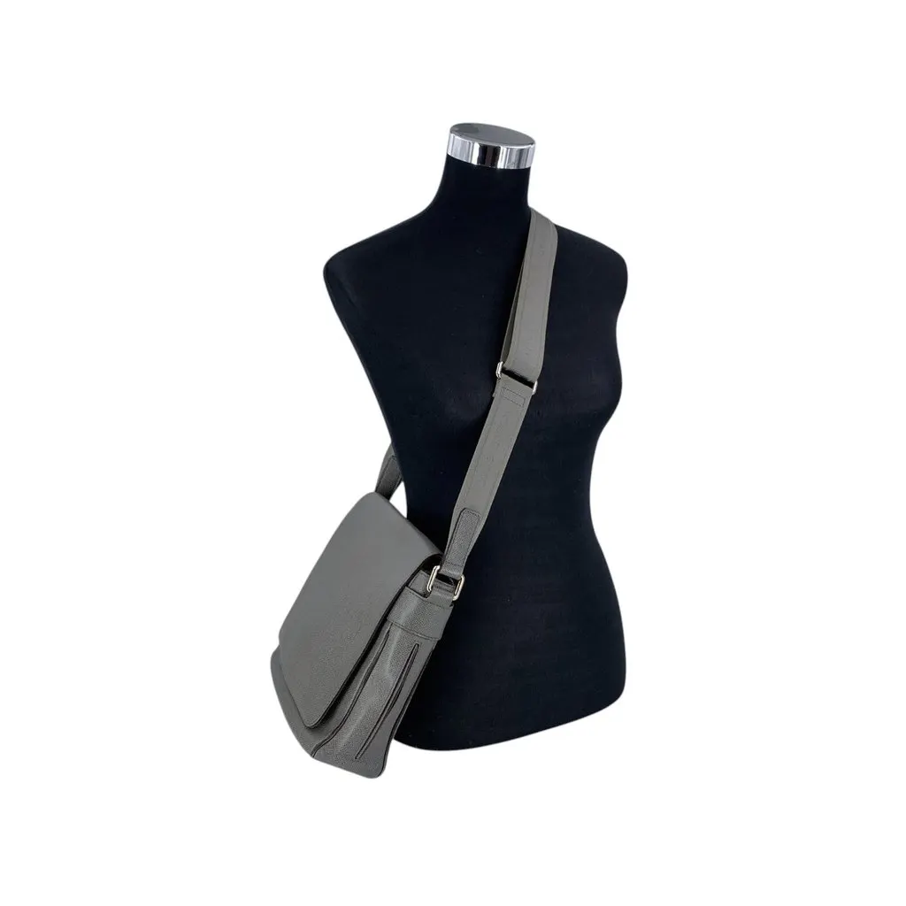 Louis Vuitton Crossbody Bag Roman Brown Leather Good - Back View