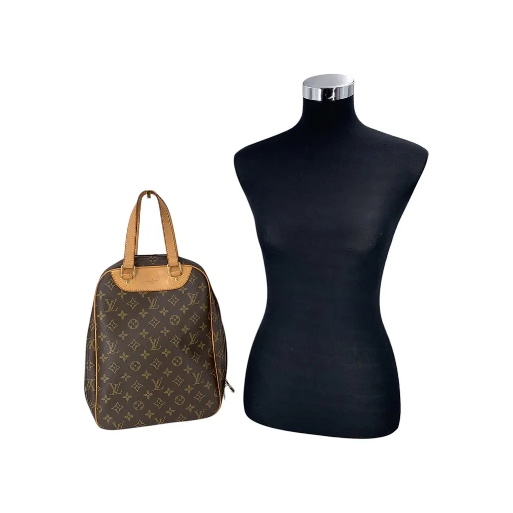 Louis Vuitton Handbag Vintage Excursion Brown Canvas Good - Back View