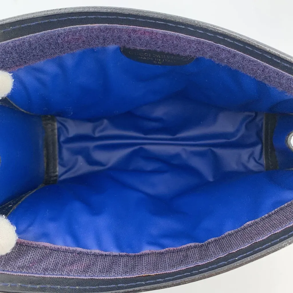 Gucci Clutch Bag Vintage Ophidia Navy Canvas Good - Box View