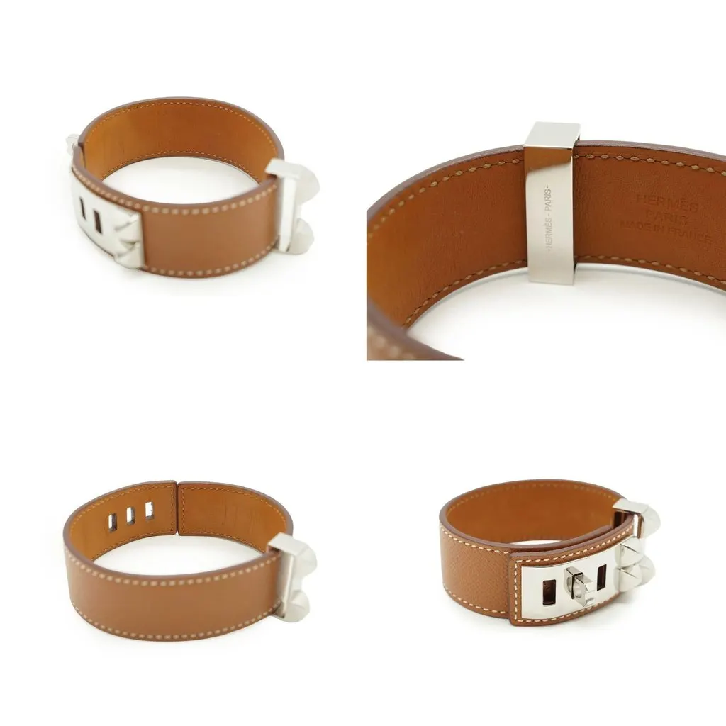 Hermès Bracelet Beige Leather Good - Model View