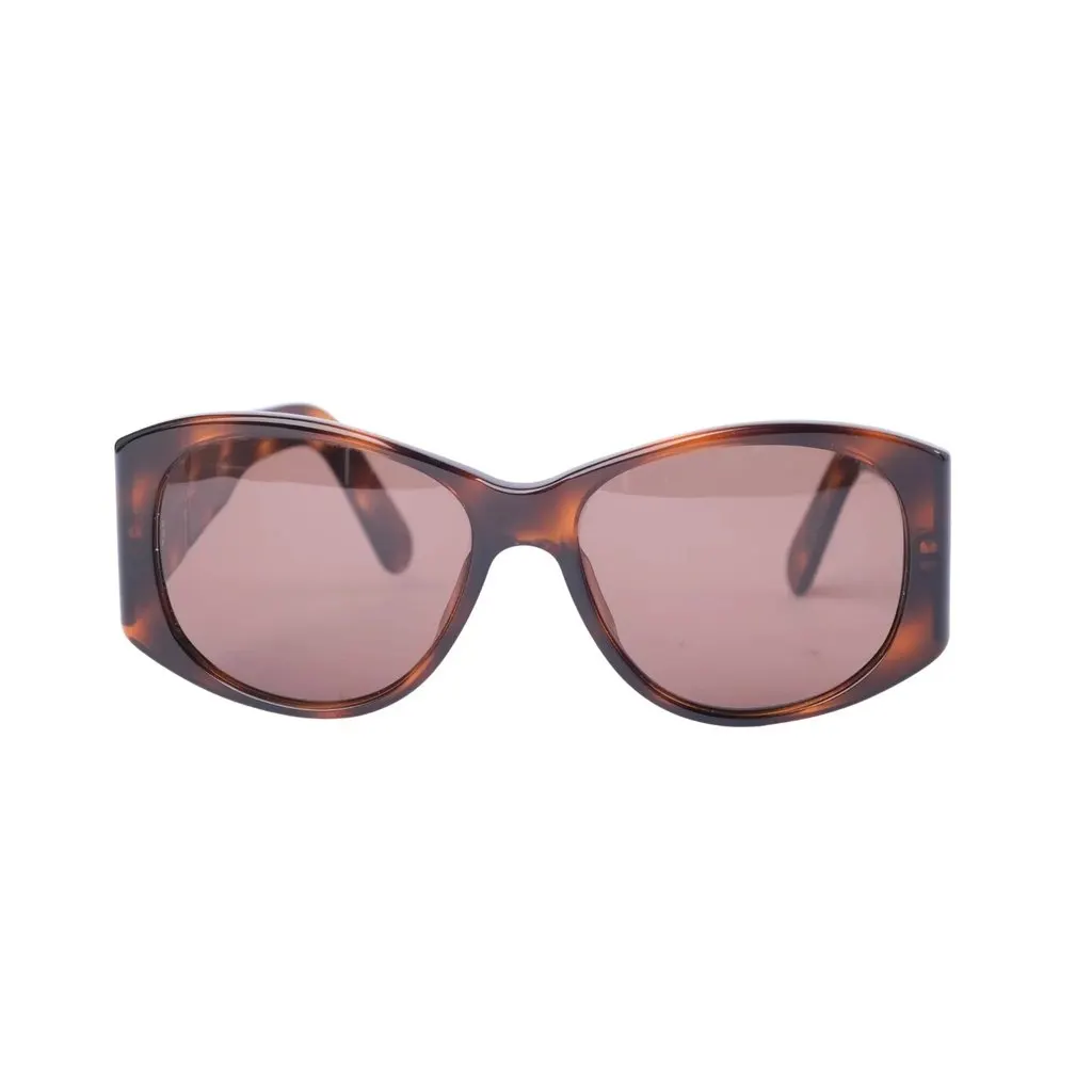Chanel Oversized Tortoiseshell CC Sunglasses - '90s Brown Good - Back View