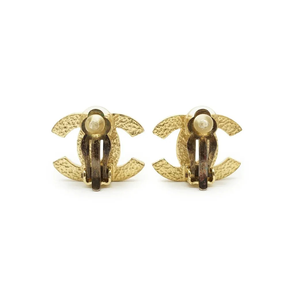 Chanel Earrings Gold Good - Back View