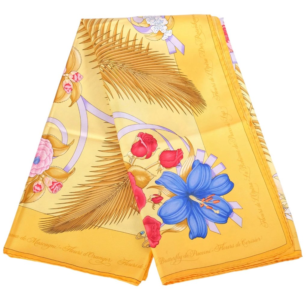 Hermès Vintage “Fleurs De L'opéra” Yellow | Libas Collective