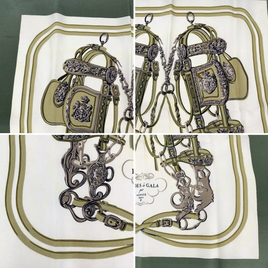 Hermès Scarf Beige Silk Good - Model View