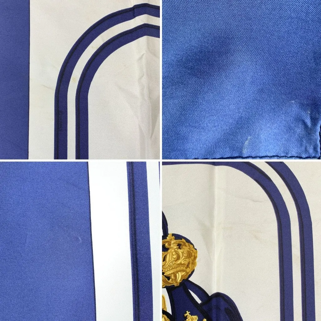 Hermès Scarf Navy Silk Good - Model View