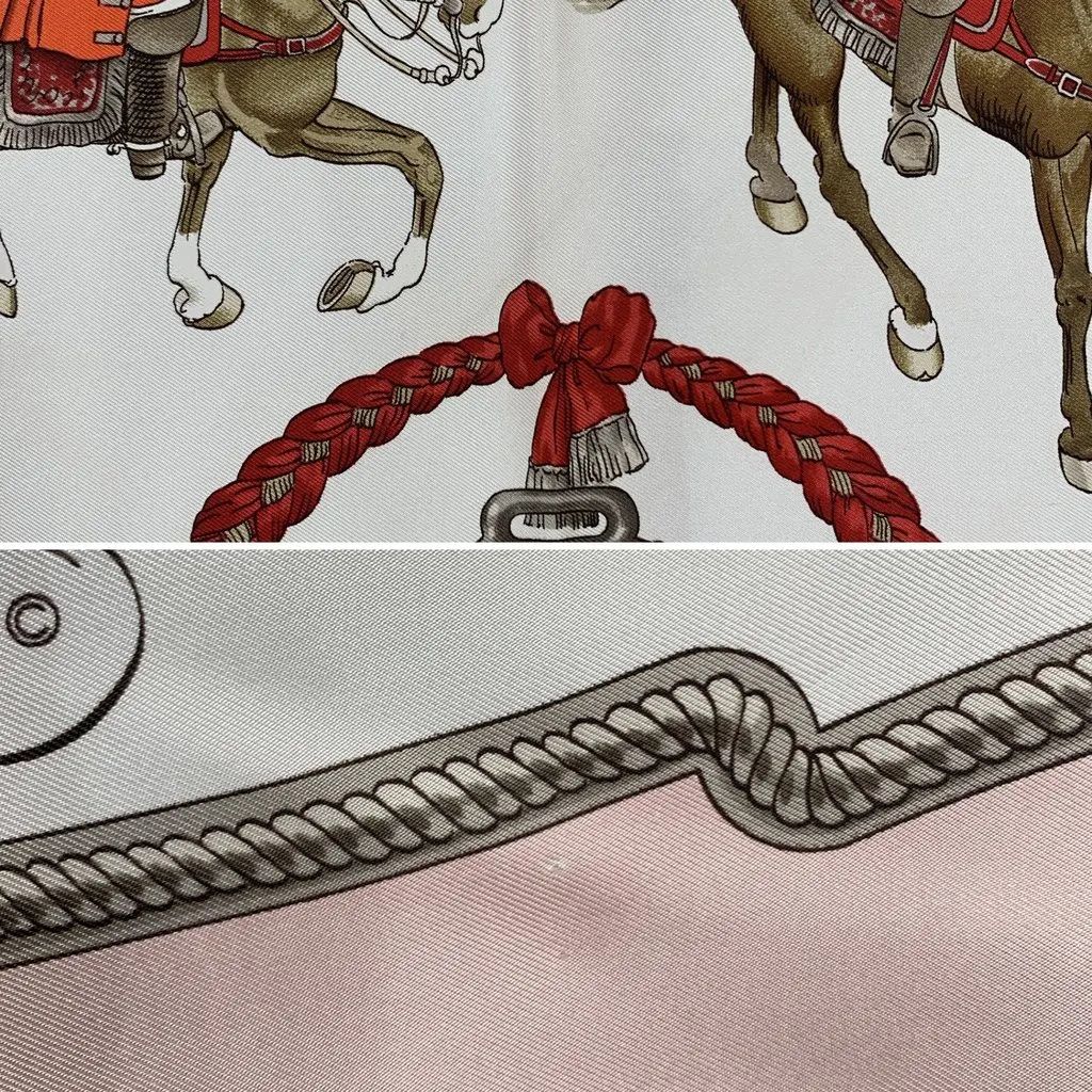 Hermès Scarf White Silk Good - Box View