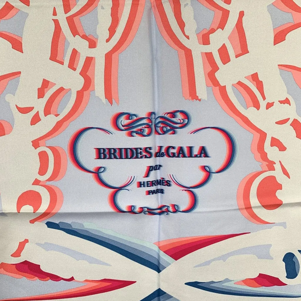 Hermès Scarf Navy Silk Good - Back View