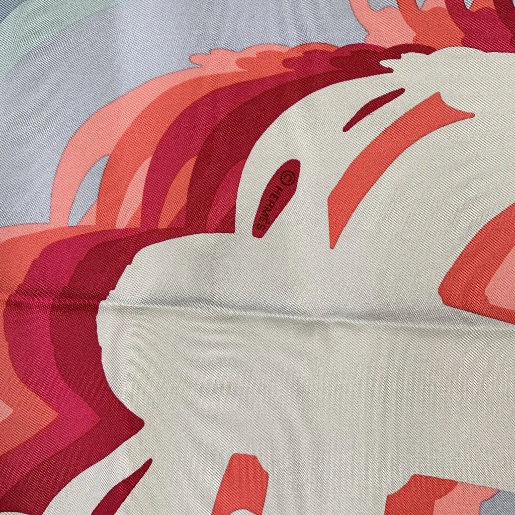 Hermès Scarf Navy Silk Good - Inside View