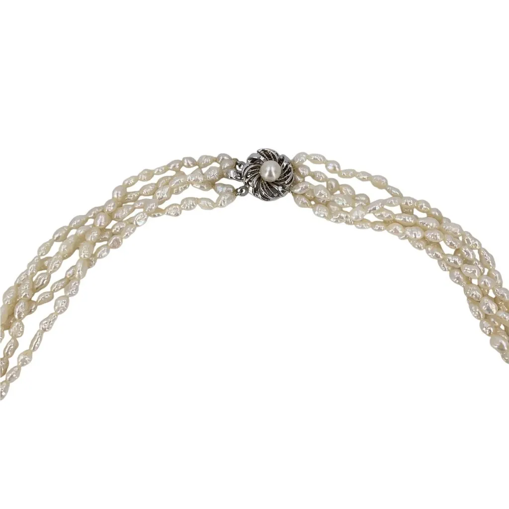 Unsigned Necklace Beige Lace Good - Inside View