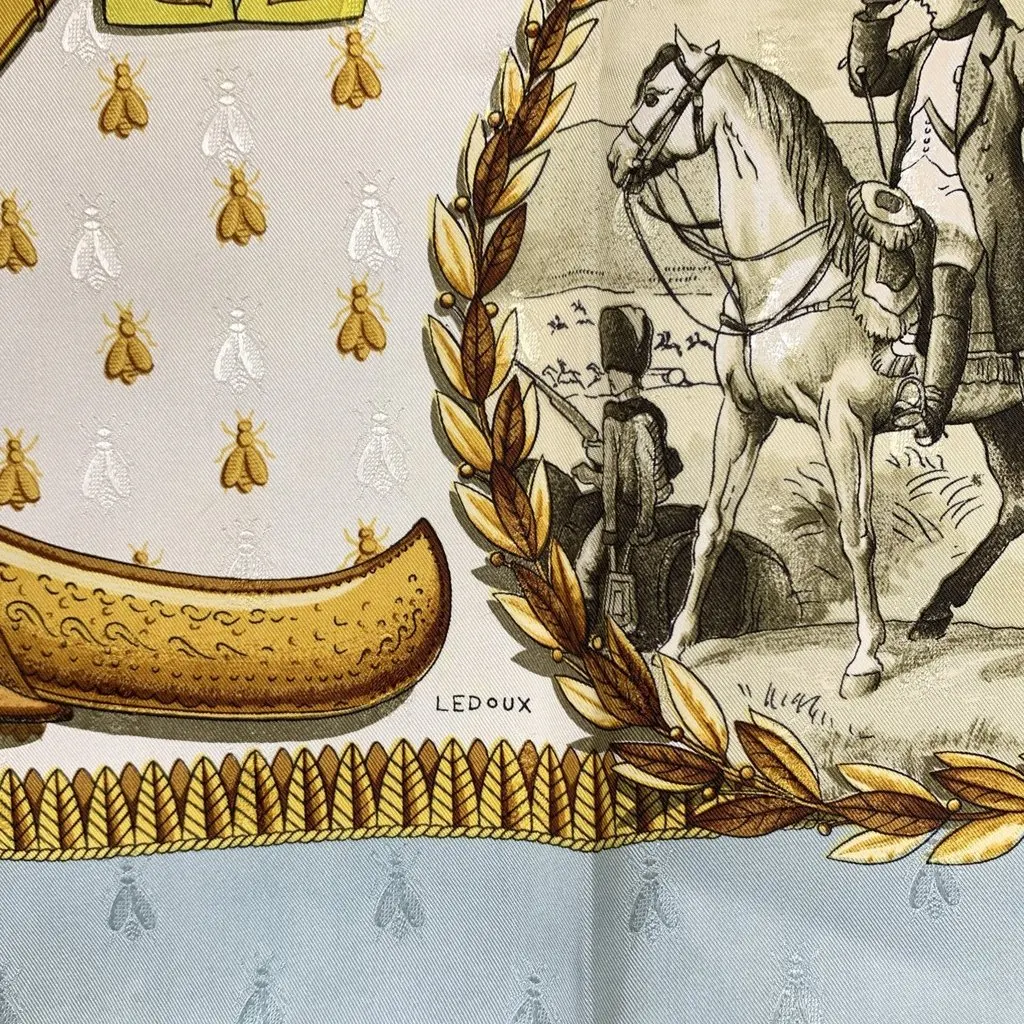 Hermès Scarf White Silk Good - Box View