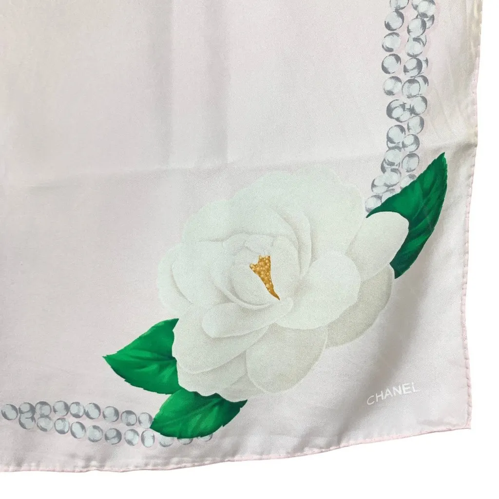 Chanel Scarf Camel Silk Good - Model View