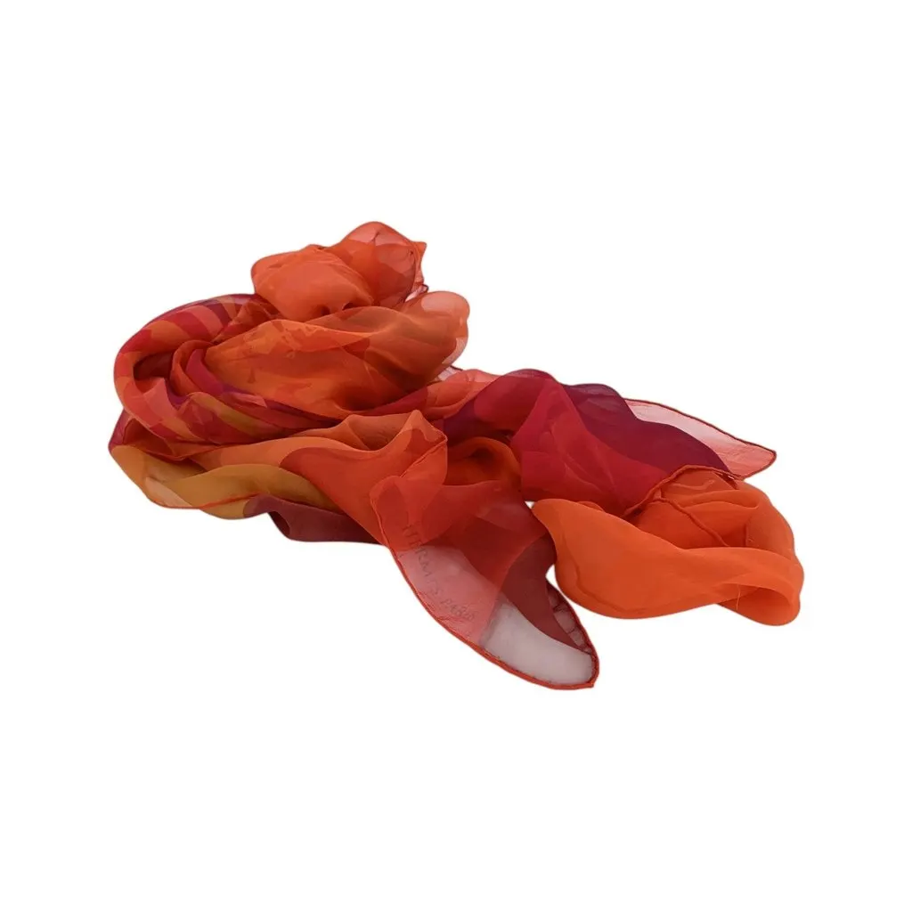 Hermès Scarf Red Silk Good - Front View