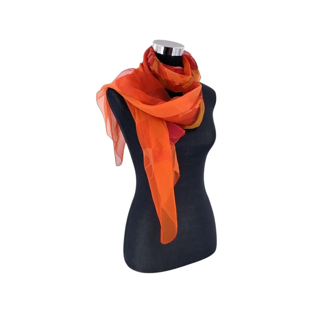 Hermès Scarf Red Silk Good - Back View