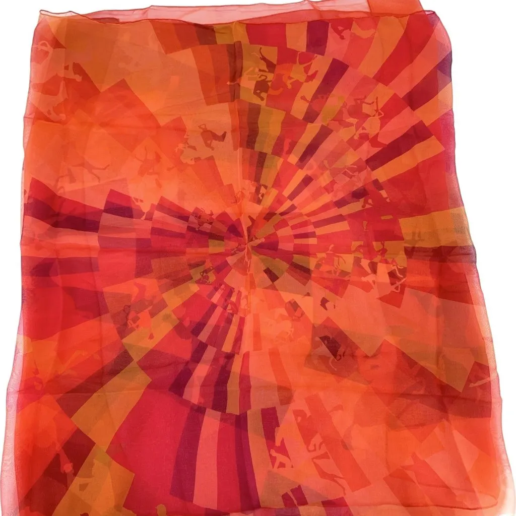 Hermès Scarf Red Silk Good - Inside View