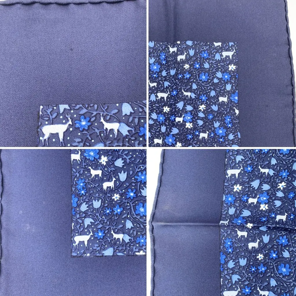 Hermès Scarf Navy Silk Good - Model View