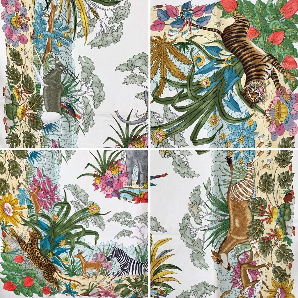 Gucci Scarf White Silk Good - Box View