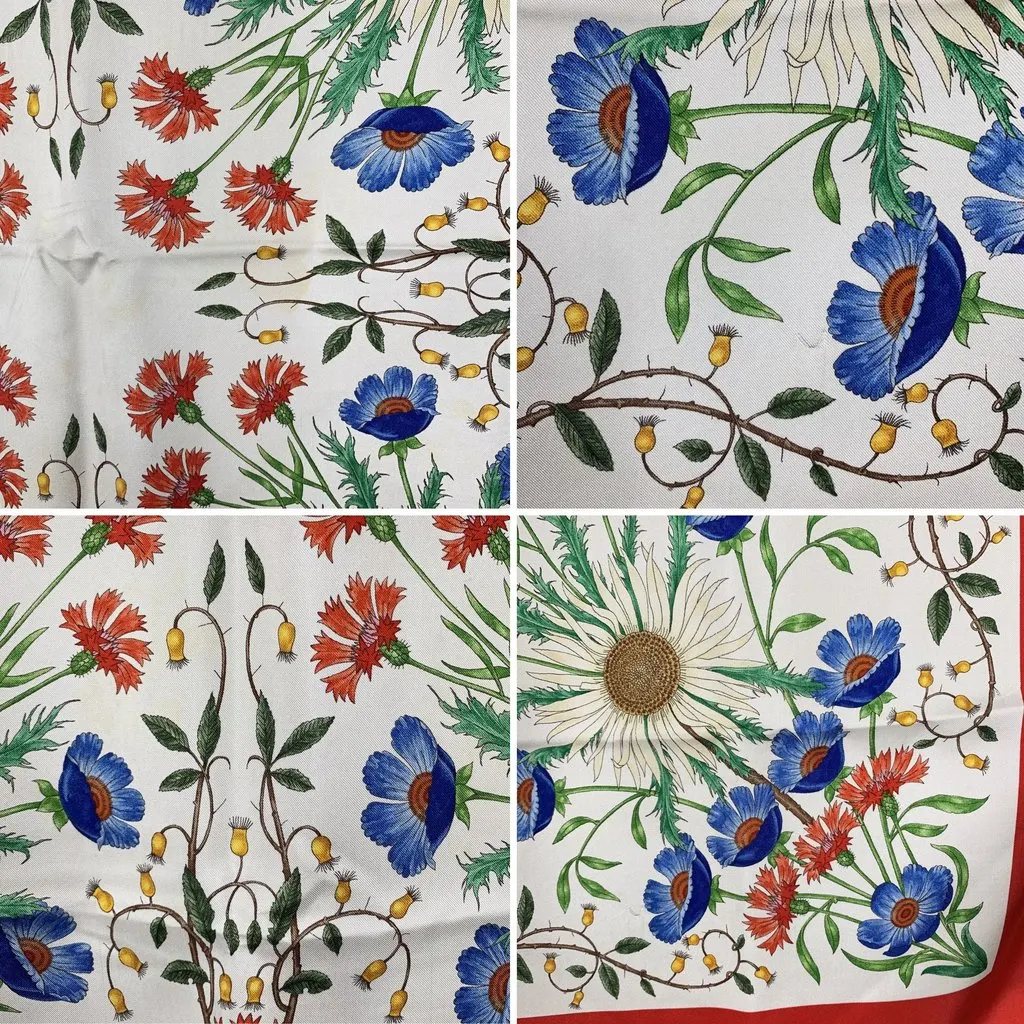 Gucci Scarf White Silk Good - Box View