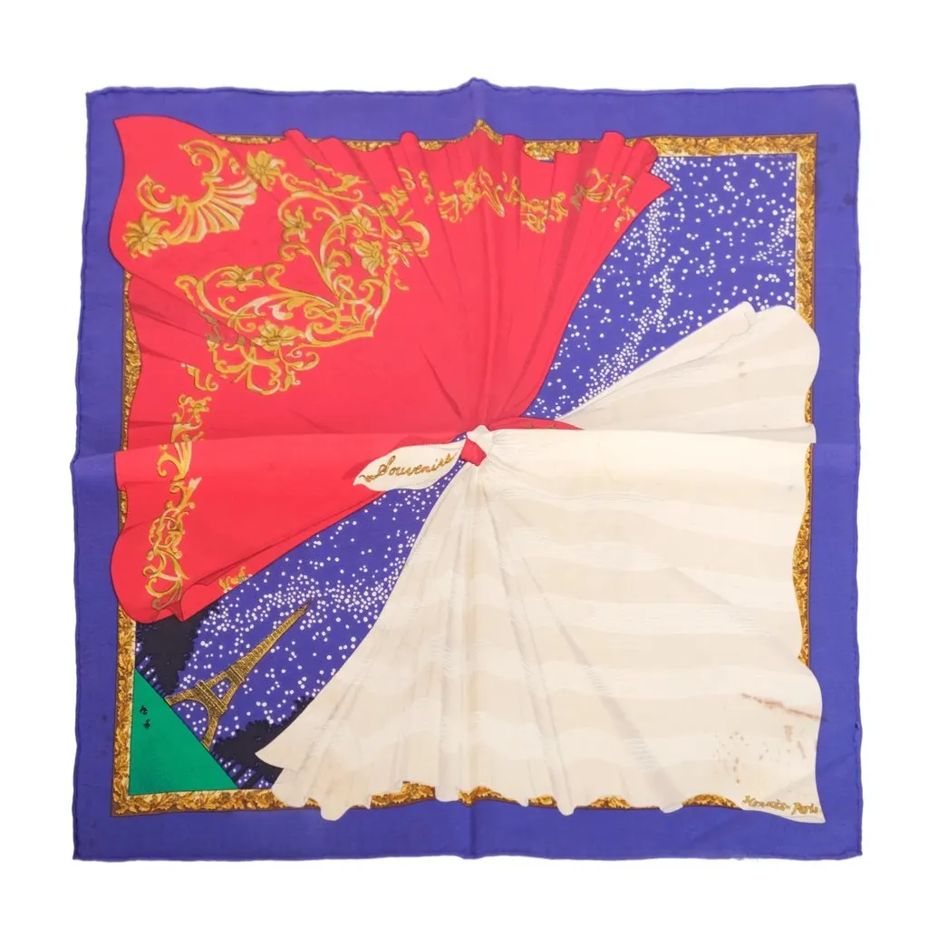 Hermès “Souvenirs De Paris” Silk Carré Scarf By Hilton Mcconnico - '90s White Silk Good - Front View