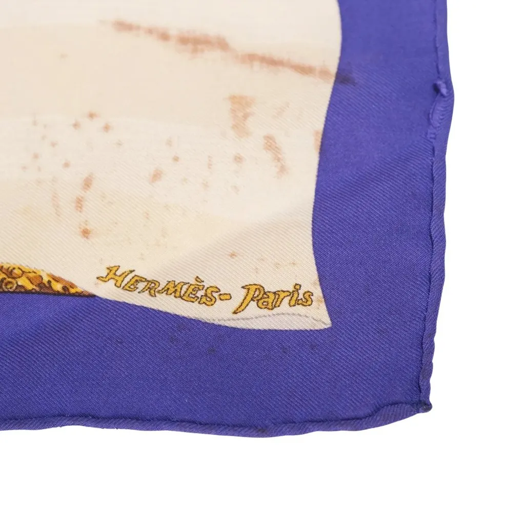 Hermès “Souvenirs De Paris” Silk Carré Scarf By Hilton Mcconnico - '90s White Silk Good - Model View