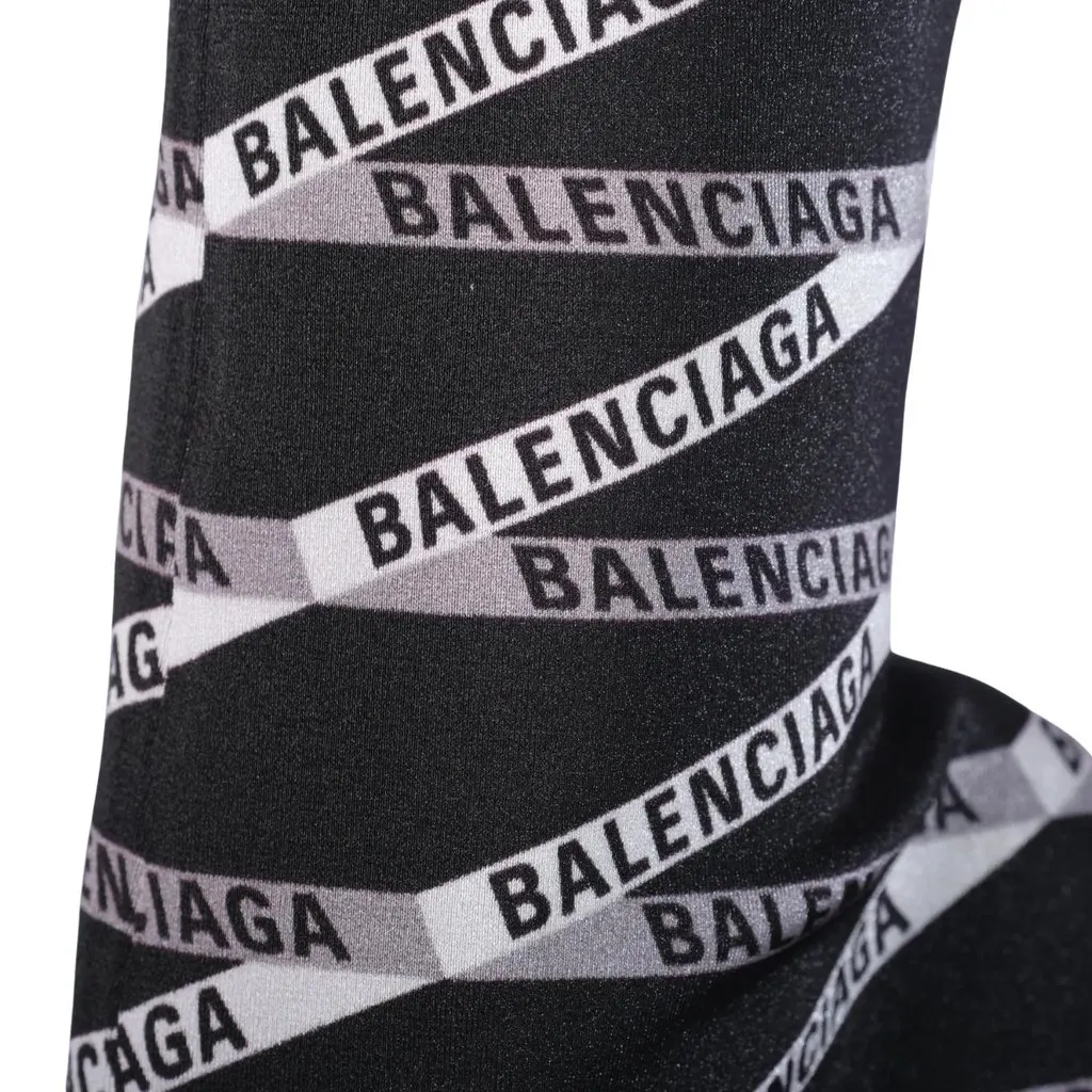 Balenciaga Monogram Logo-Print Stretch Sock Boots - '10s Black Good - Model View