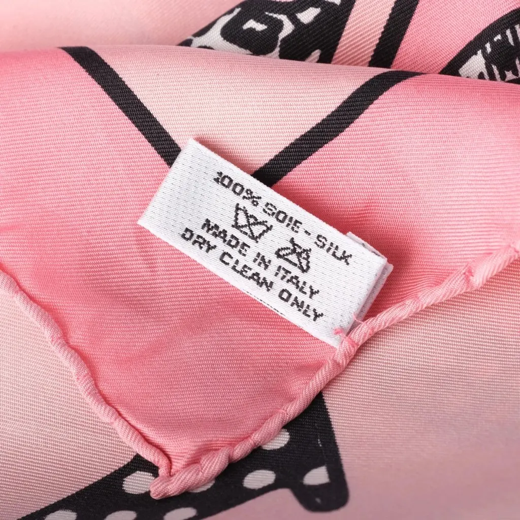 Dior Pink Graphic-Print Silk Scarf - '00s Pink Silk Good - Box View