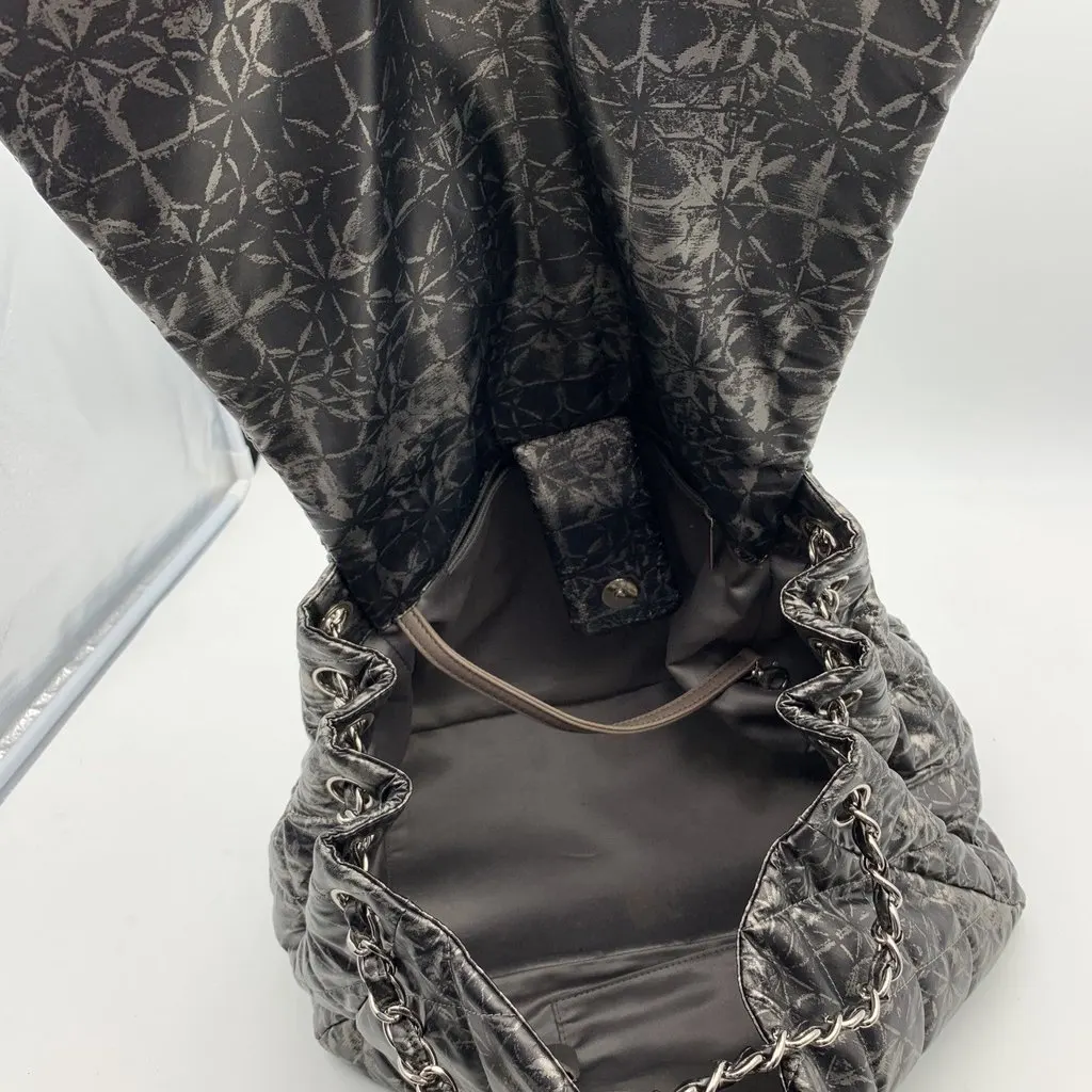 Chanel Shoulder Bag Accordion Grey Polyamide Good - Box View
