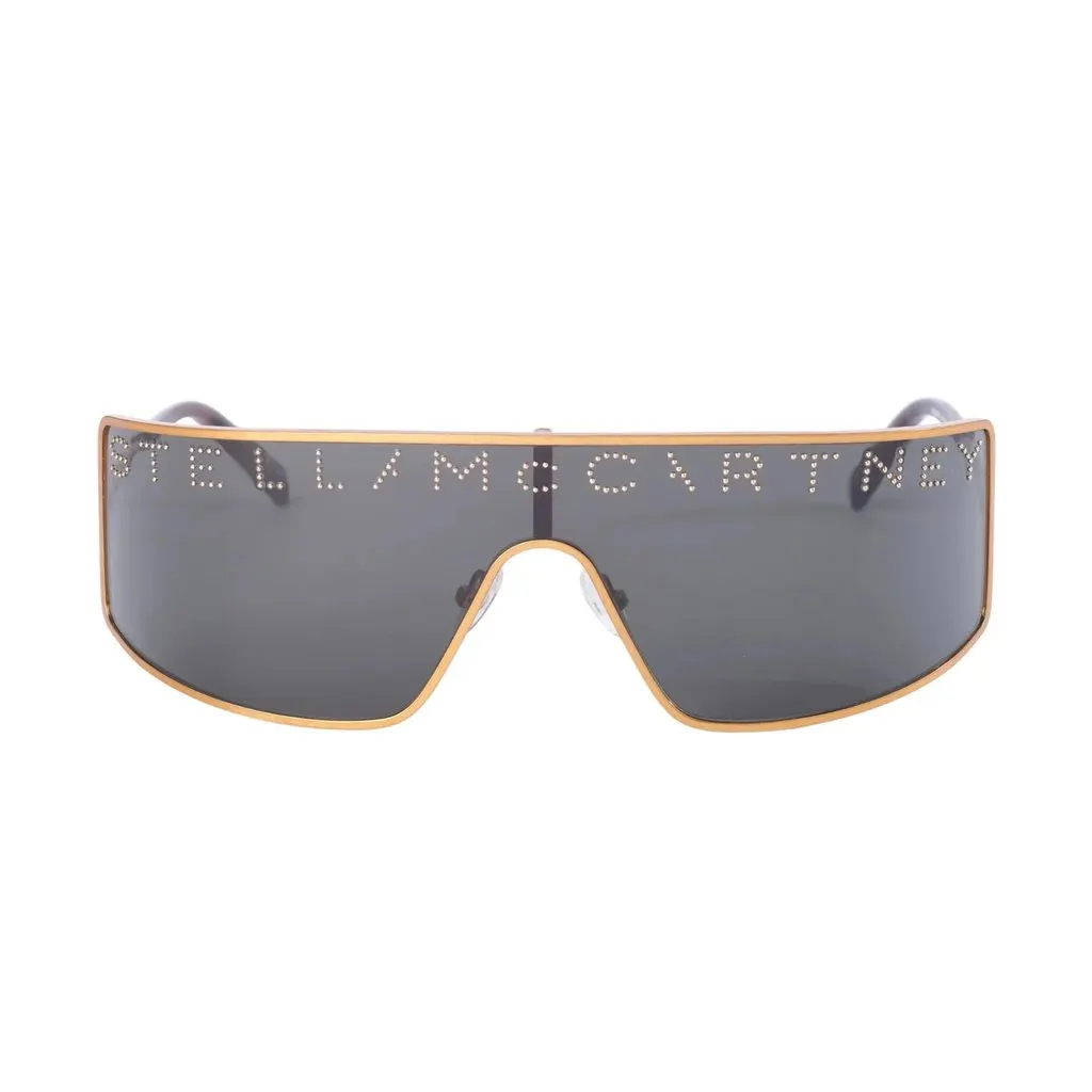 Stella McCartney Gold Metal Serigraphy Mask Sunglasses - '20s