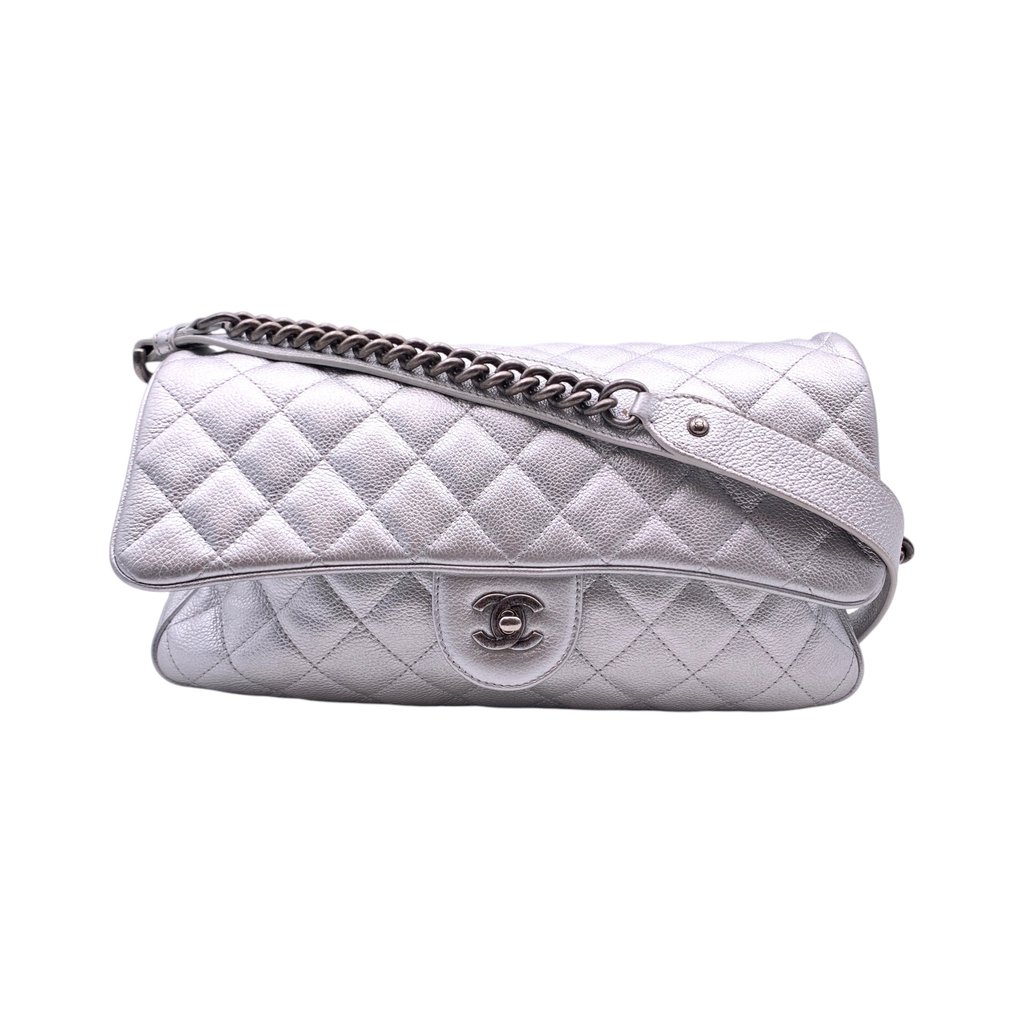 Chanel Jumbo Chevron Iridescent Calfskin | Libas Collective