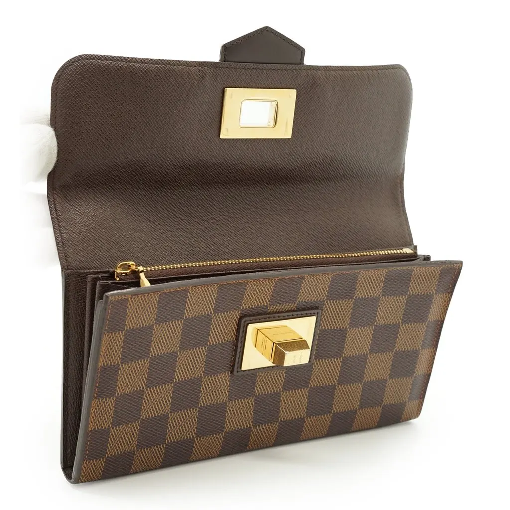 Louis Vuitton Wallet Brown Canvas Good - Back View