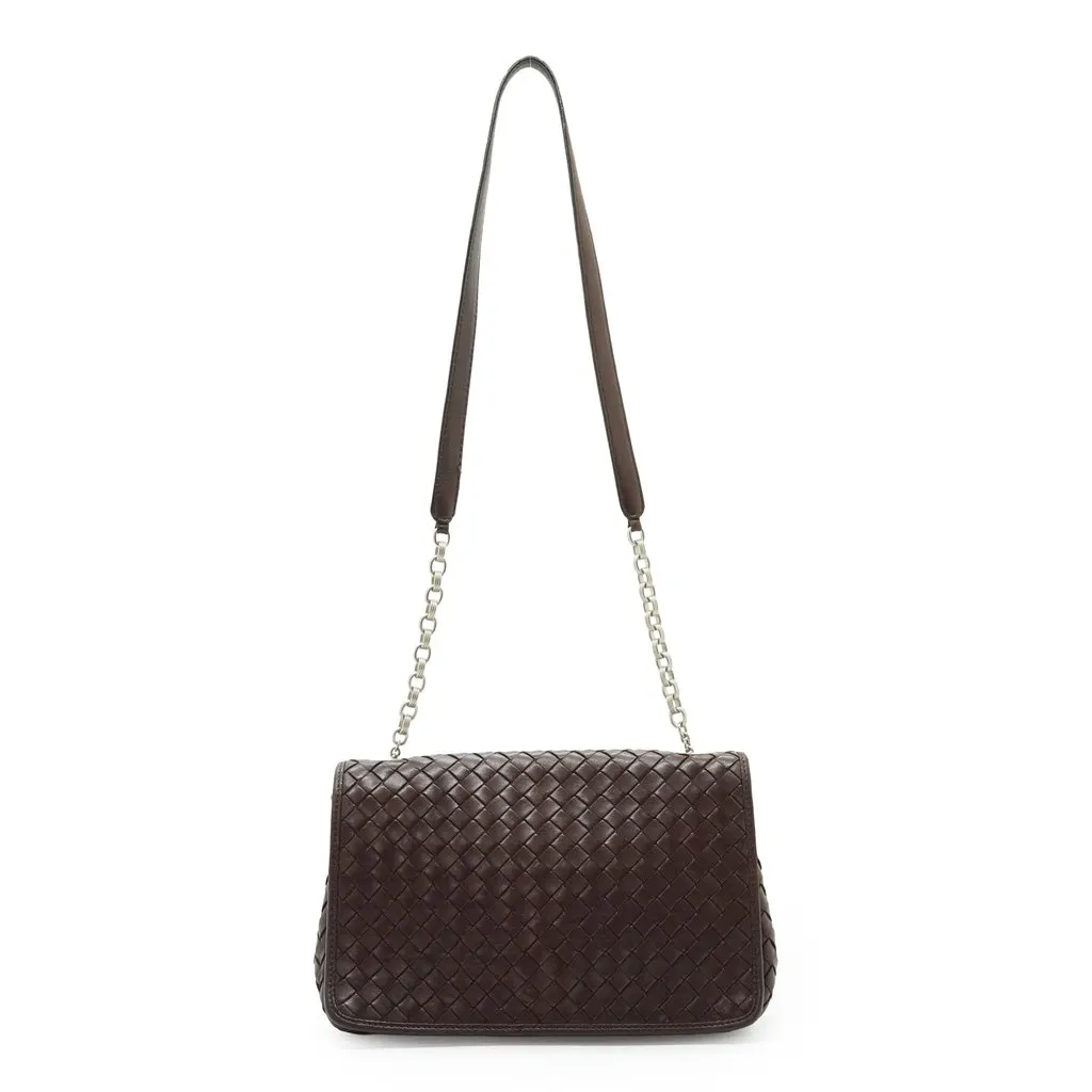 Bottega Veneta Tote Bag Vintage Intrecciato Brown Leather Good - Back View