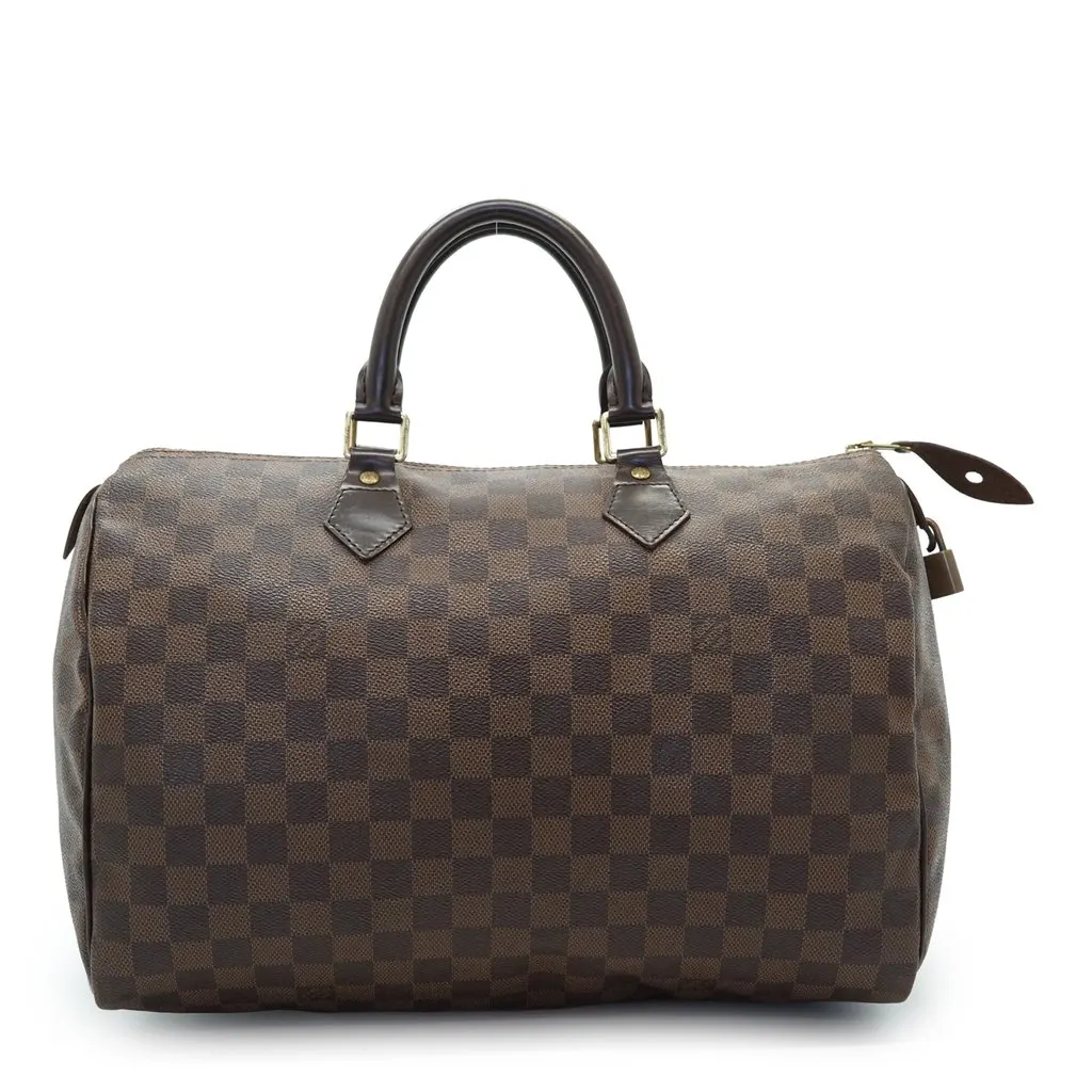 Louis Vuitton Handbag Speedy Brown Canvas Good - Back View