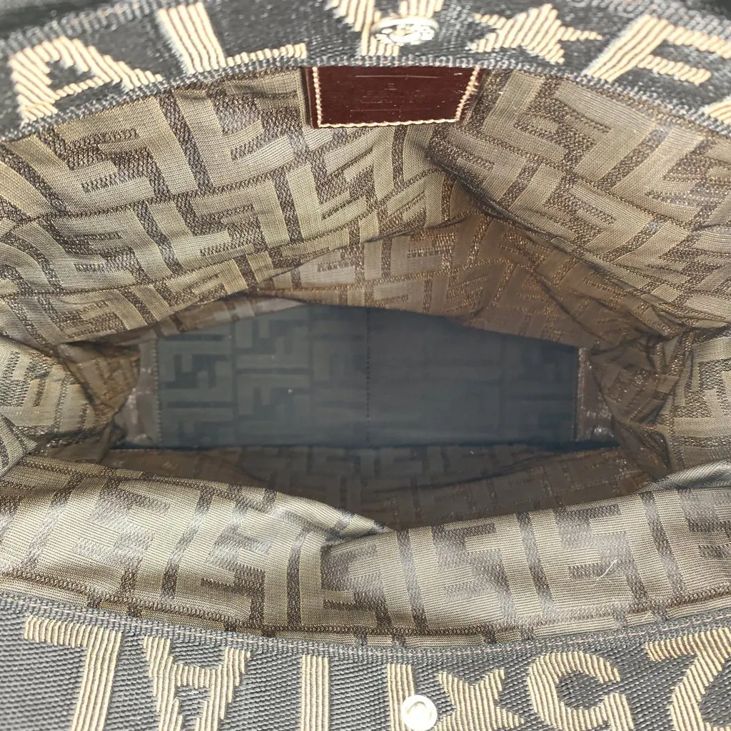Fendi Tote Bag Vintage Foldable Tote Brown Canvas Good - Box View