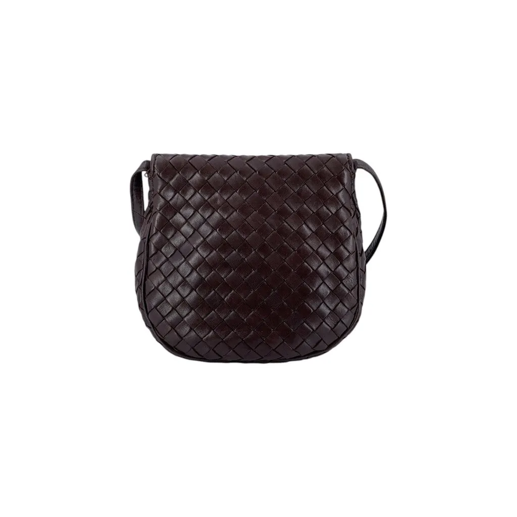 Bottega Veneta Crossbody Bag Vintage Intrecciato Black Leather Good - Inside View
