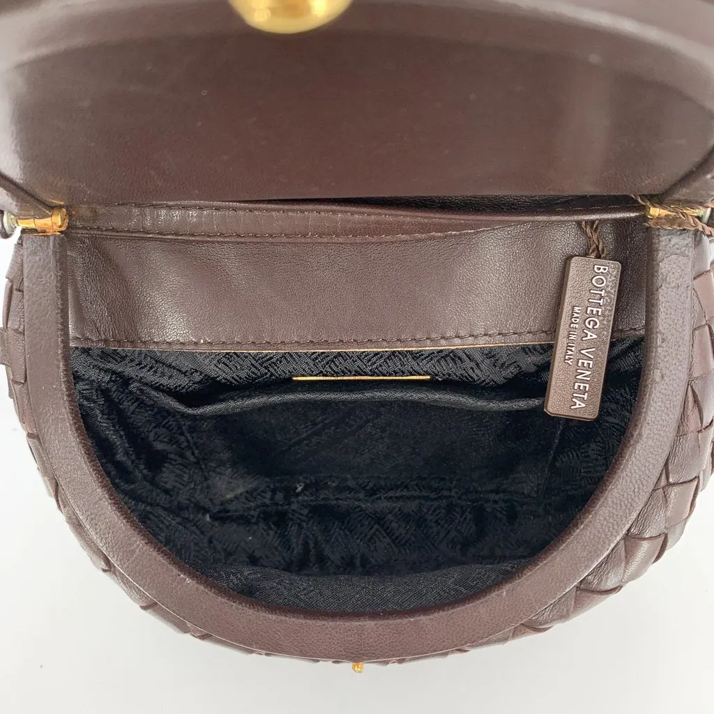 Bottega Veneta Crossbody Bag Vintage Intrecciato Black Leather Good - Box View