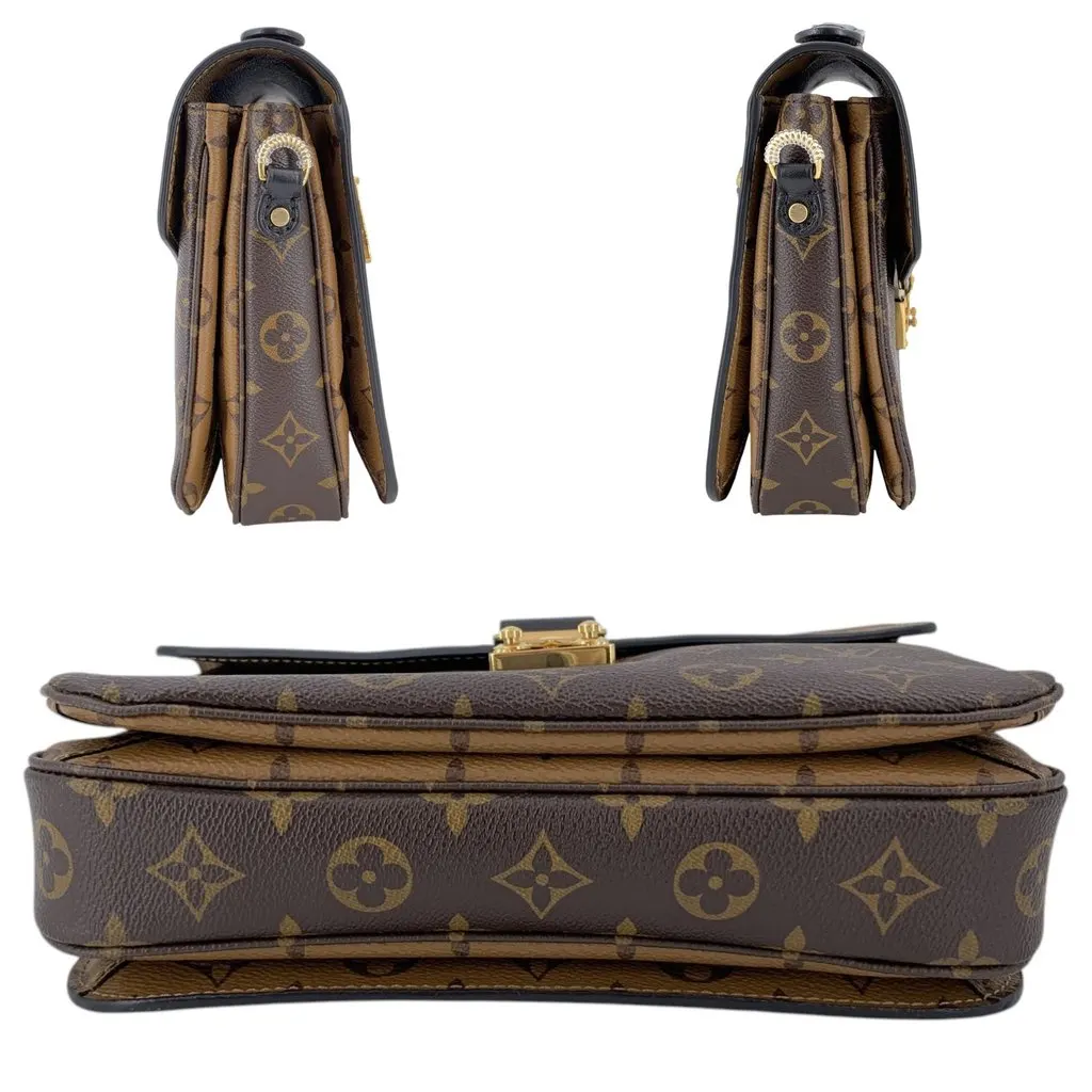 Louis Vuitton Crossbody Bag Metis Red Canvas Good - Model View