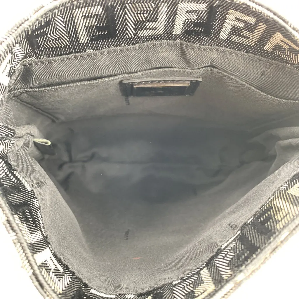 Fendi Crossbody Bag Vintage Zucchino Messenger Black Canvas Good - Box View